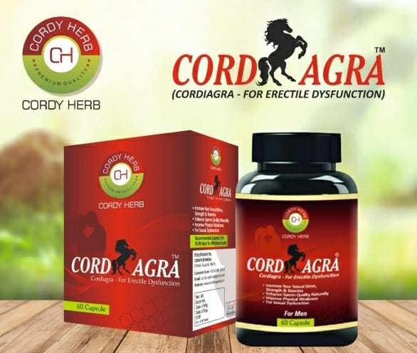 Cordiagra Stamina & Energy Booster, Men's Wellness Capsule to uplift mood with Cordyceps, Honey Goat Weed,Tongat Ali, Maca Root, Ginseng, Ashwagandha,Gokhru 30Capsule