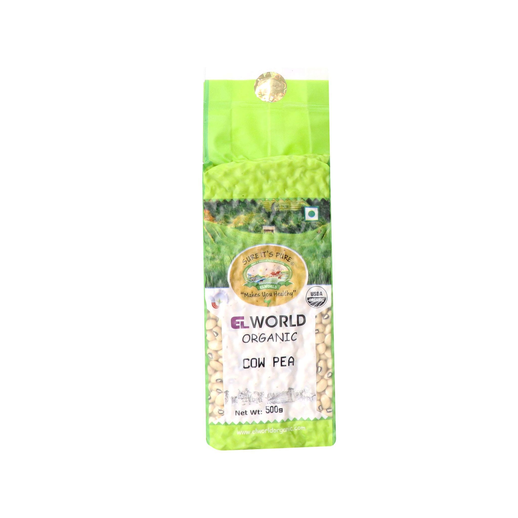Elworld Agro & Organic Food Products Cowpea White, 500g (Pack of 4)