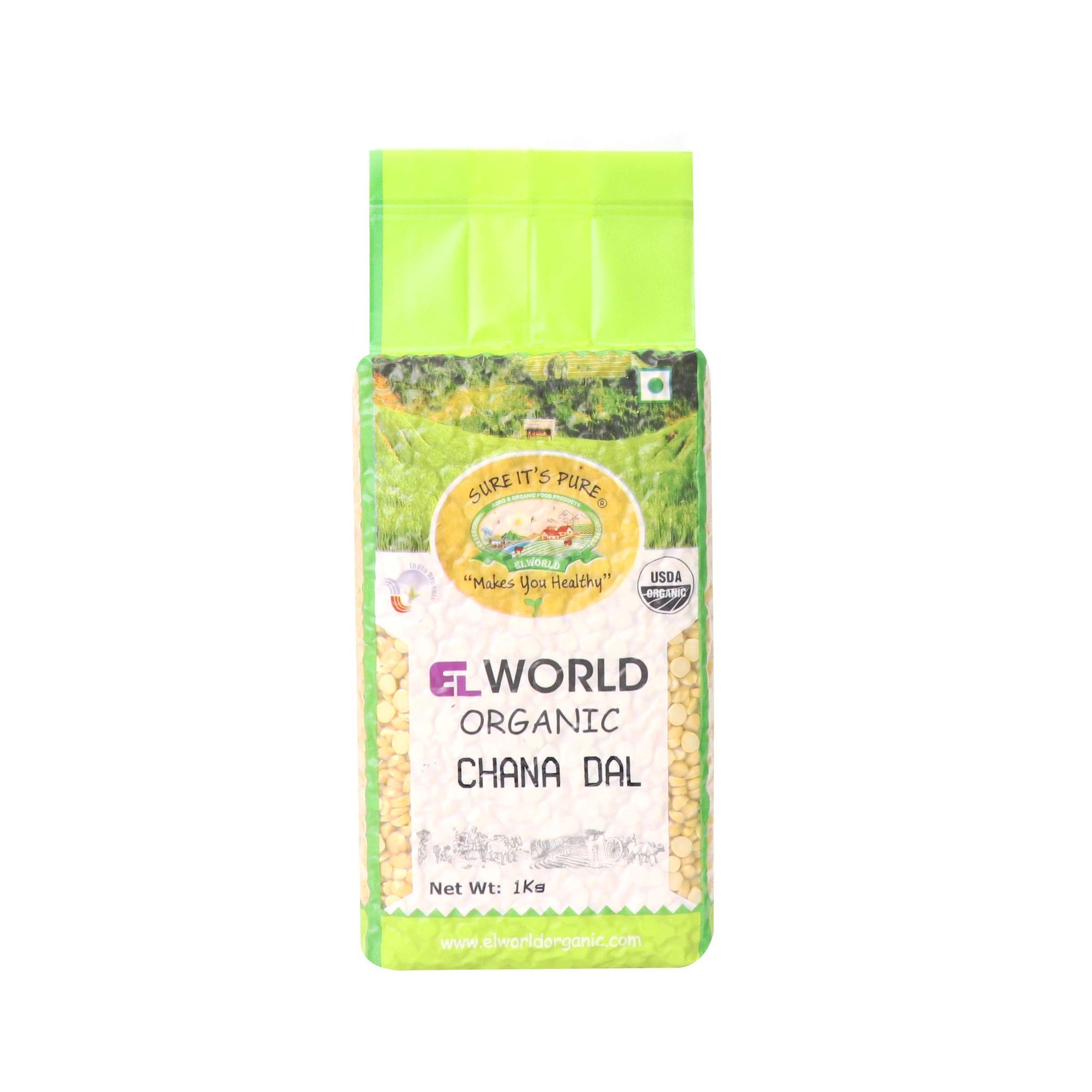 ELWORLD AGRO & ORGANIC FOOD PRODUCTS Chana Dal - 1kg (Pack of 3)