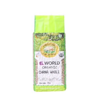 Elworld Agro & Organic Food Products Black Chana Whole 1kg(Pack of 2)