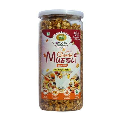 ELWORLD AGRO & ORGANIC FOOD PRODUCTS Natural Granola Muesli 400g ELWORLD AGRO & ORGANIC FOOD PRODUCTS Natural Granola Muesli 400g