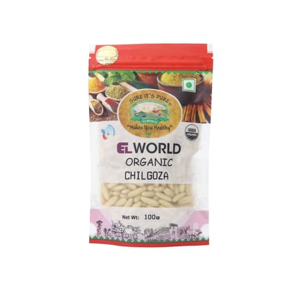 ELWORLD AGRO & ORGANIC FOOD PRODUCTS Pine Nut (Chilgoza), 100 Gm ELWORLD AGRO & ORGANIC FOOD PRODUCTS Pine Nut (Chilgoza), 100 Gm