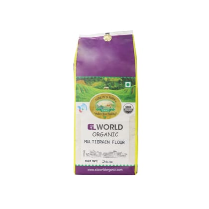 ELWORLD AGRO & ORGANIC FOOD PRODUCTS Multigrain Chakki Atta Fresh, 2Kg (Pack Of 3), 6Kg ELWORLD AGRO & ORGANIC FOOD PRODUCTS Multigrain Chakki Atta Fresh, 2Kg (Pack Of 3), 6Kg