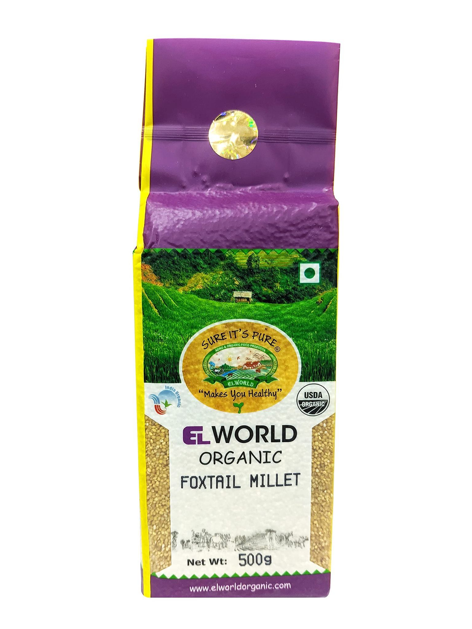 Food Products Foxtail Millet Premuim Superfood Rich in Calcium 5kg (500g Each) - pack of 10