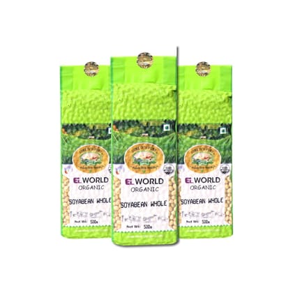 ELWORLD AGRO & ORGANIC FOOD PRODUCTS Soyabean Whole 500G (Pack of 3) ELWORLD AGRO & ORGANIC FOOD PRODUCTS Soyabean Whole 500G (Pack of 3)