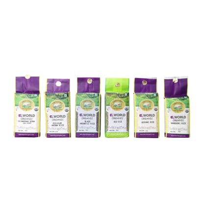 ELWORLD AGRO & ORGANIC FOOD PRODUCTS Healthy Rice Range (Pack of 6), 6Kg ELWORLD AGRO & ORGANIC FOOD PRODUCTS Healthy Rice Range (Pack of 6), 6Kg