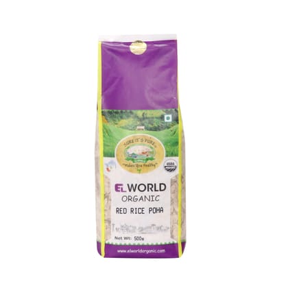 Elworld Agro & Organic Food Products Red Rice Poha 450G (Pack of 4) Elworld Agro & Organic Food Products Red Rice Poha 450G (Pack of 4)
