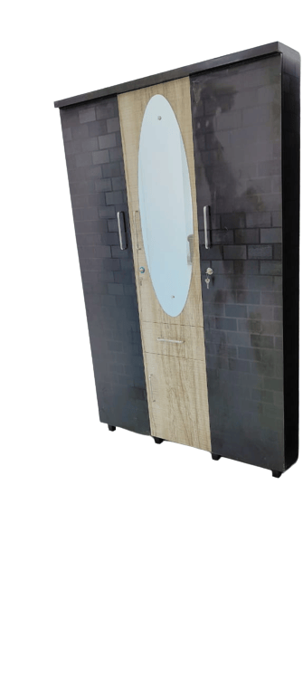 Furnitures Wood Wardrobe Brown,3 door