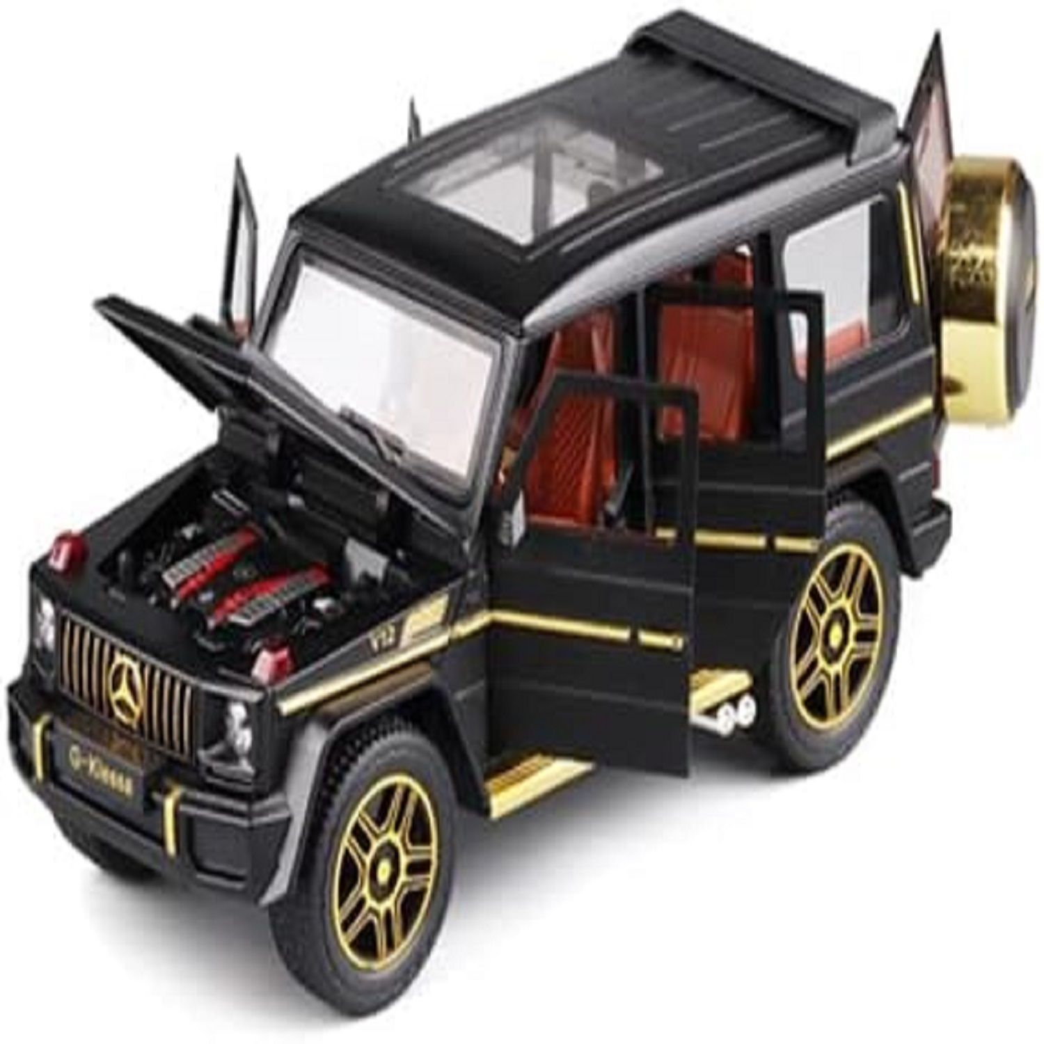 KTRS ENTERPRISE 1:24 Large G63 Buggy Pull Back Car Diecast Metal Cars Toys Alloy Sound Light Metal Vehicle Simulation Car Model Children's Toy Car Vehicles Toys For Kids Gift