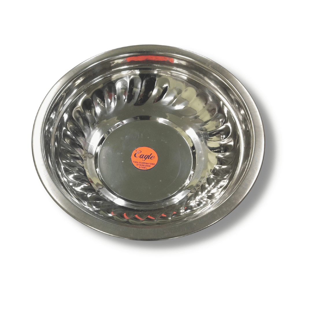 SHINI LIFESTYLE Stainless Steel Mixing Bowl Storage Bowl Fruit Bowl Serving Stainless Steel Pasta Bowl 26cm (Steel, Pack of 1)