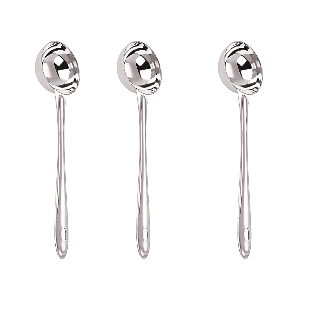 SHINI LIFESTYLE Heavy Grade Stainless Steel Kitchen Cooking & Serving Spoons/Utensils/Kalchi Export Quality(Set of 3)