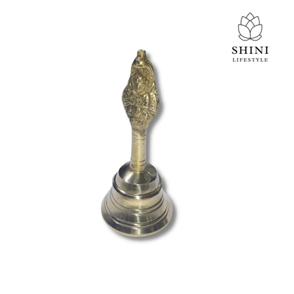SHINI LIFESTYLE Brass pooja bell, heavy gauge, peetal mandir ghanti for pooja 11cm SHINI LIFESTYLE Brass pooja bell, heavy gauge, peetal mandir ghanti for pooja 11cm