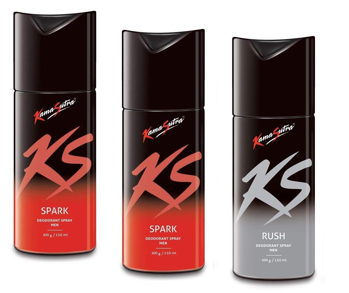 KamaSutra Deodorants 150ml for Men's - (Spark2-Rush) - (Pack of 2)