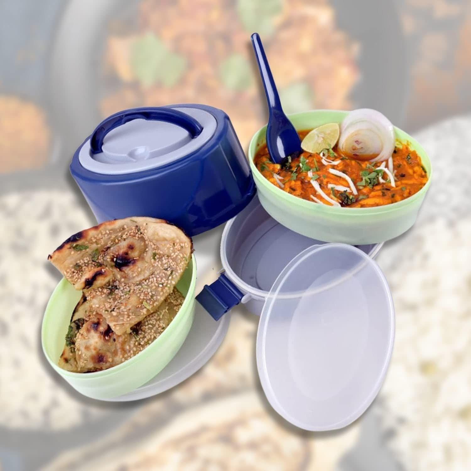 Ali Shipping Blue Classic 2 Layer Lunch Box | AIRTIGHT Lunch Box