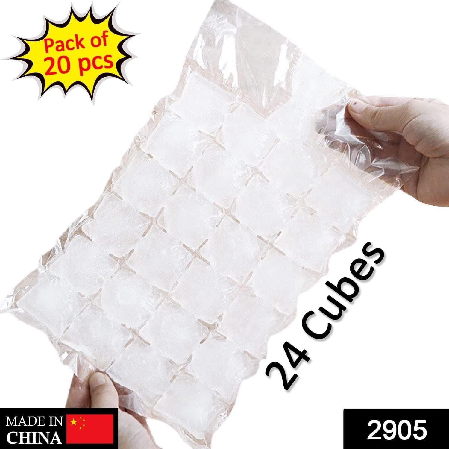 Store4hope Disposable Ice Cube Bags, Stackable Easy Release Ice Cube Mold Trays Self-Seal Freezing Maker, Cold Ice Pack Cooler Bag for Cocktail Food Wine