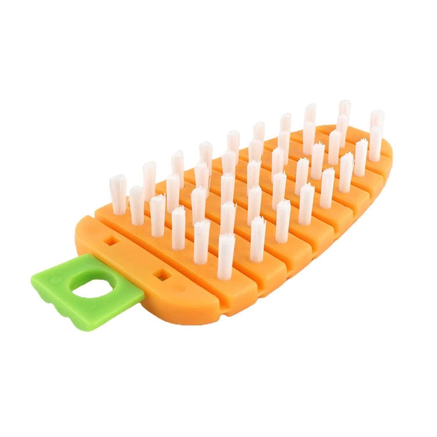 Store4hope Vegetable Scrubbing Brush, Vegetable Scrubber Toxic Fruit Brush Carrot Shape Vegetable Brush for Potato for Vegetable