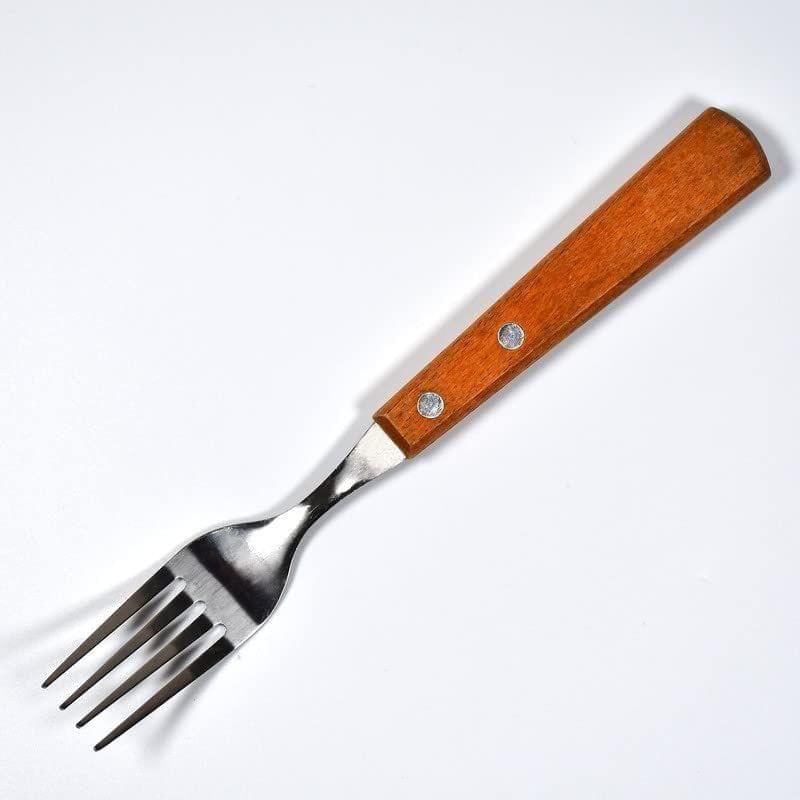 Store4Hope 1pc Stainless Steel Fork with Wooden Handle.