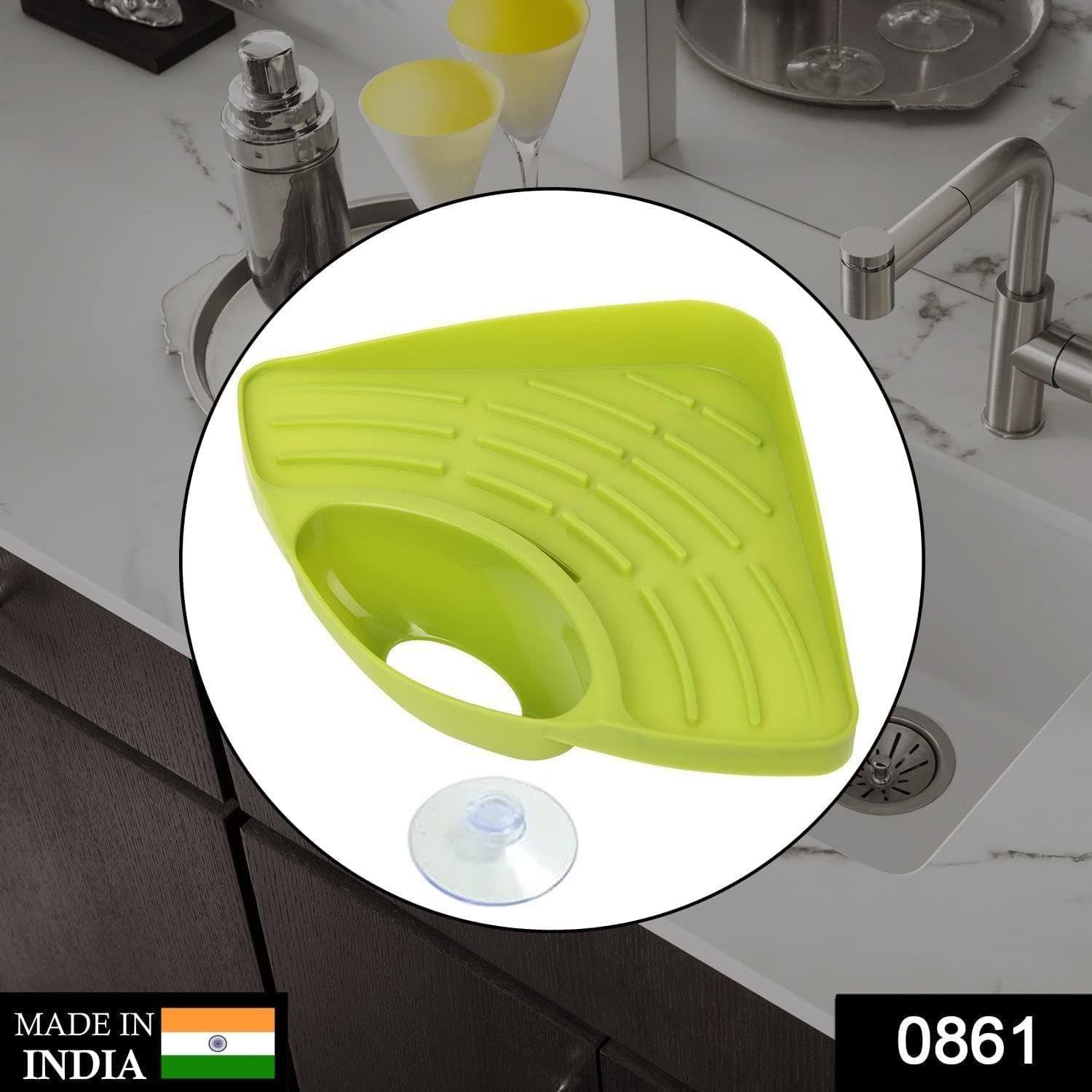 Store4hope Sink Strainer Basket Corner Kitchen Triangular Multi Functional Drain Shelf