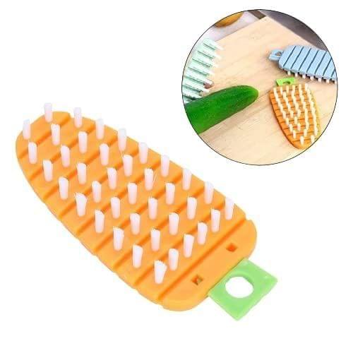 Store4hope Vegetable Scrubbing Brush, Vegetable Scrubber Non?Toxic Fruit Brush Carrot Shape Vegetable Brush for Potato for Vegetable