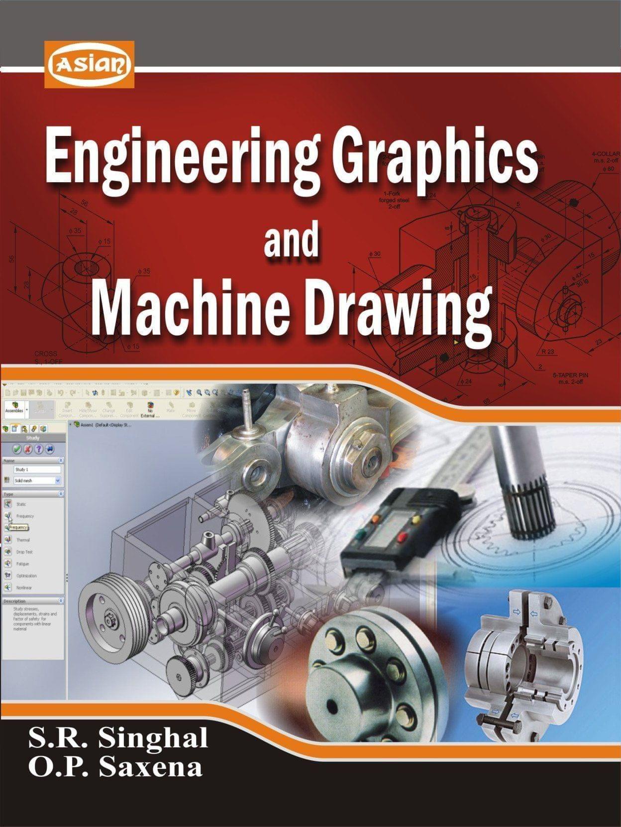 ENGINEERING GRAPHICS & MACHINE DRAWING [Paperback] A Panel of Authors