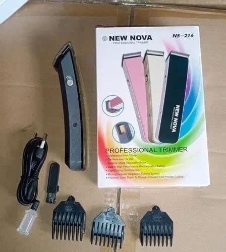 New Nova Professional Trimmer NS-216 Rechargeable Cordless 30 Minutes Runtime Beard Trimmer for Men