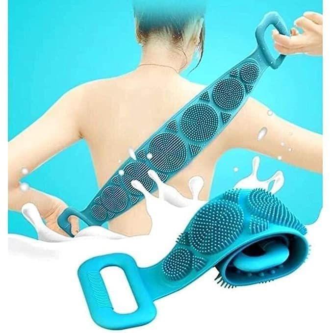 Store4Hope Silicone Body Scrubber/Bath Body Cleaning Belt/Skin Brush Belt For Skin/Bathing/Body Dirt Removal For Kids Men's & Women Multi color.