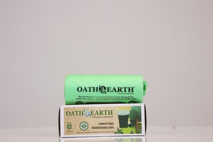 OATH 4 EARTH COMPOSTABLE BIODEGRADABLE GARBAGE BAG MEDIUM     19X22 INCHES (PACKS OF 15 BAGS)