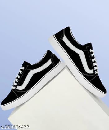 Ontour Stylish Mens Black Sneakers For Men (Black, White) Casual Canvas Sneakers Shoes For Boys Ontour Stylish Mens Black Sneakers For Men (Black, White) Casual Canvas Sneakers Shoes For Boys
