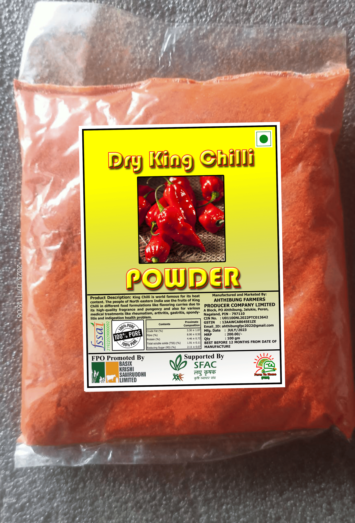 Naga King Chilli Powder | 100 gm