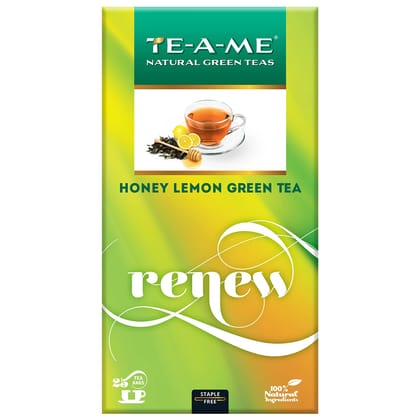 TE-A-ME Renew Honey Lemon Natural Green Tea, 25 Tea Bags - Improves Metabolism & Reduces Waist TE-A-ME Renew Honey Lemon Natural Green Tea, 25 Tea Bags - Improves Metabolism & Reduces Waist