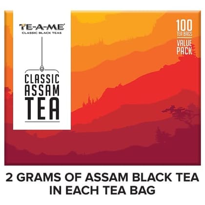 TE-A-ME Classic Assam Tea, 100 Tea Bags | Tea Bags | Tea Bag | Assam Tea | Black Tea | Chai Tea Bags | Black Tea Bags TE-A-ME Classic Assam Tea, 100 Tea Bags | Tea Bags | Tea Bag | Assam Tea | Black Tea | Chai Tea Bags | Black Tea Bags