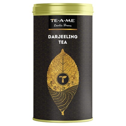 TE-A-ME Darjeeling Black Loose Leaf Tea Tin, 50 Grams