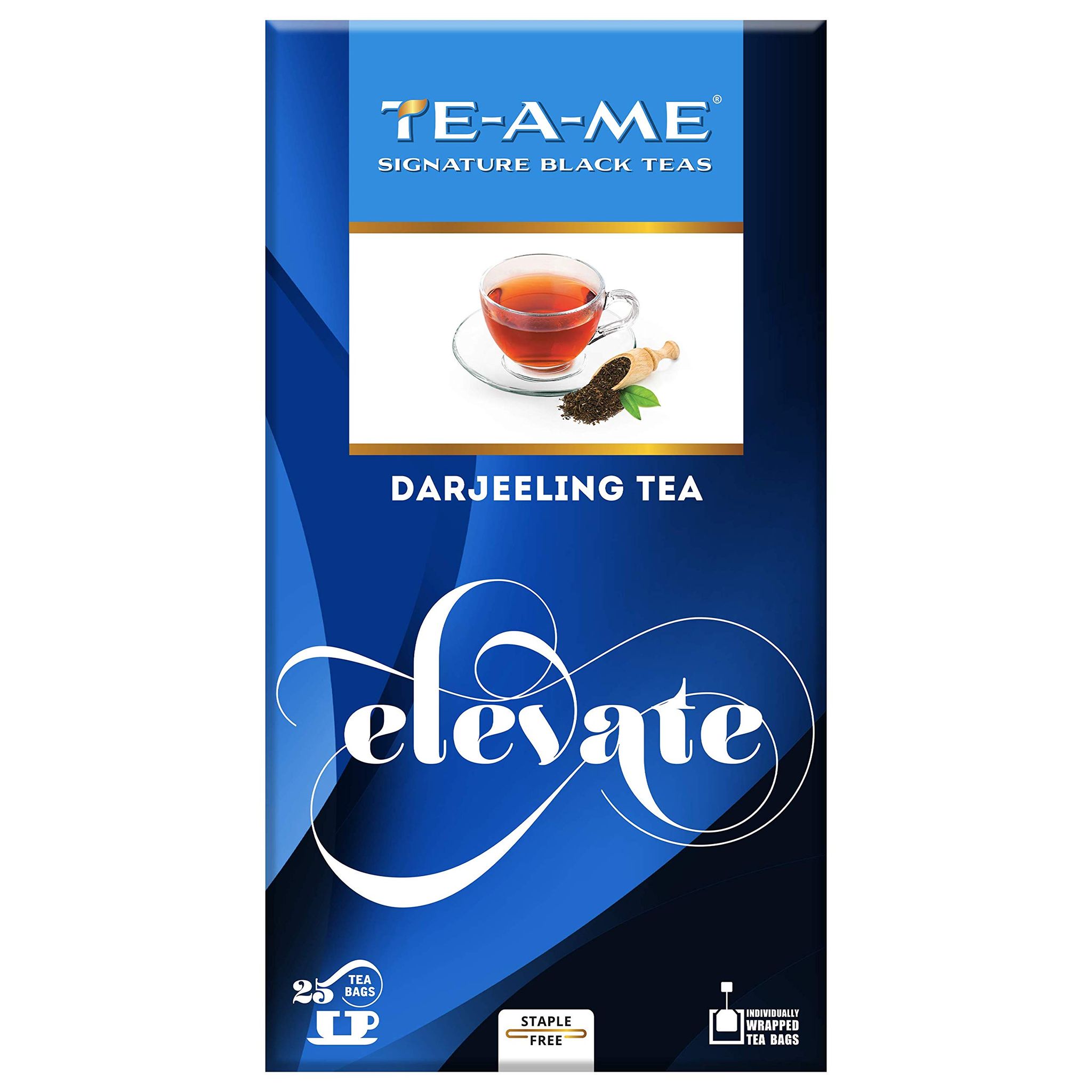 TE-A-ME Elevate Darjeeling Black Tea, 25 Tea Bags | Premium Black Tea | Light Strength, Delicate and Subtle
