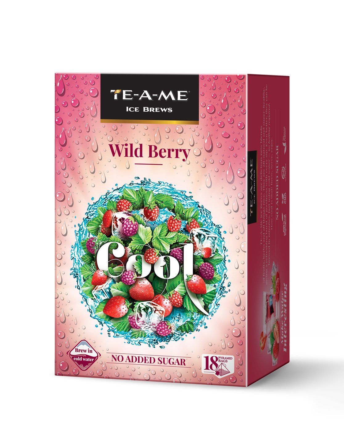 TE-A-ME Cool Wild Berry Ice Infusion Tea, 18 Pyramid Infusion Tea Bags | Ice Brews | Cold Brew | Strong and Highly Flavourful | Iced Tea