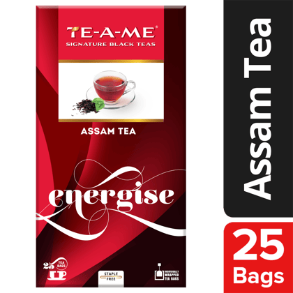 TE-A-ME Assam Black Tea, Pack of 25 Tea Bags TE-A-ME Assam Black Tea, Pack of 25 Tea Bags