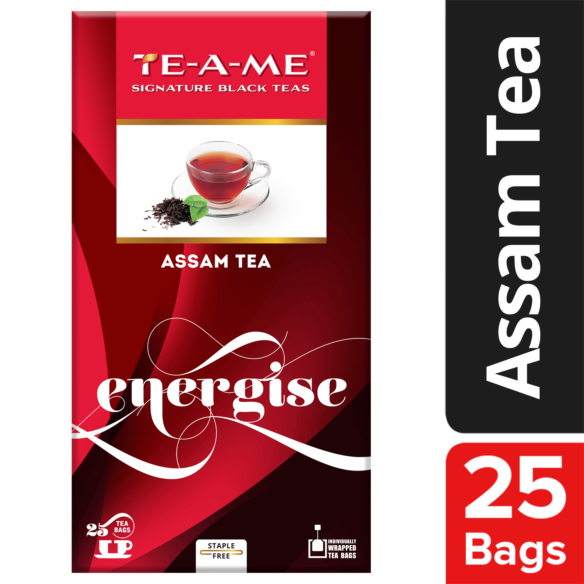 TE-A-ME Assam Black Tea, Pack of 25 Tea Bags