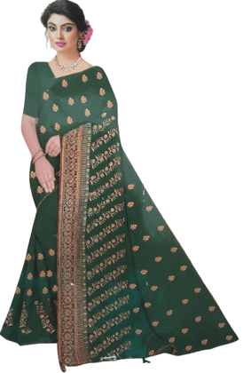 Stylish Women's Chiffon Embroidered Saree