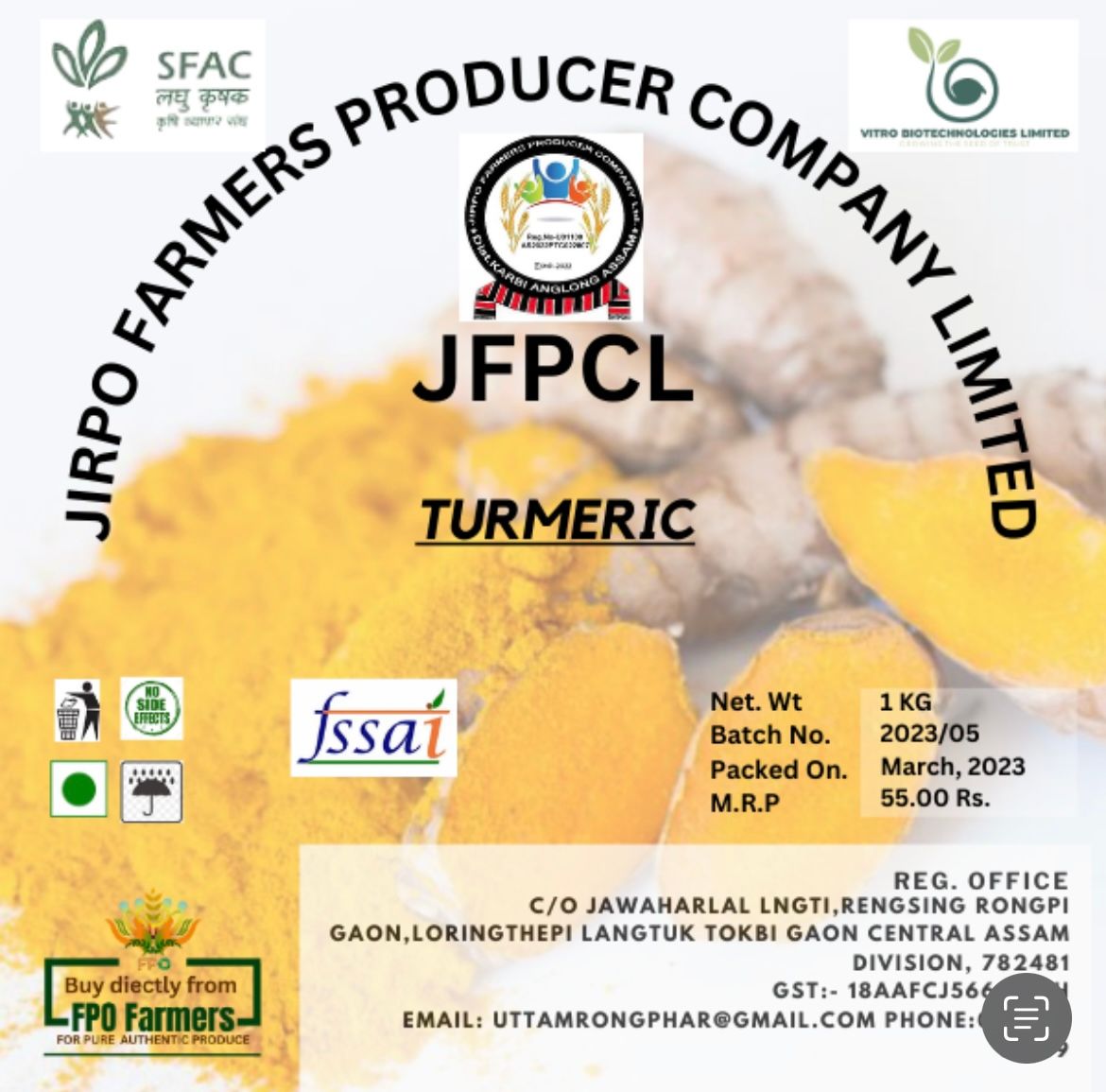 Organic Raw Turmeric