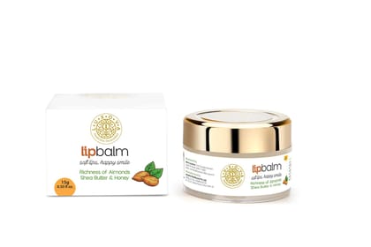 LUXOVA Almond Bliss Lip Balm Smooth Lips for Men & Women | Non-Sticky, Moisturising & Nourishing for Dry & Chapped Lips Long lasting Lip Balm, 24 hours Hydration | 15g