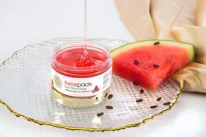 LUXOVA Watermelon Facepack Natural Light Weight Deep Moisturizer Hydrating Serum | Watermelon, Vitamin E and Hyaluronic Acid | For Dull Skin + Dryness | Nourished & Deeply Hydrated Skin | Moisture Retaining Face Mask| 50ml.