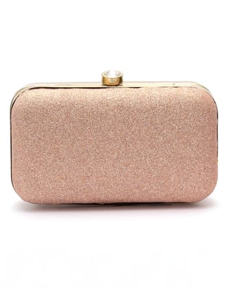 AUTHENTIC AK Elegant Stones and Gold: Women's Stone & Golden Silver Clutch A13