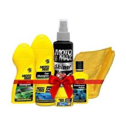 Motomax Complete Car Care Kit with Microfiber Cloth Motomax Complete Car Care Kit with Microfiber Cloth