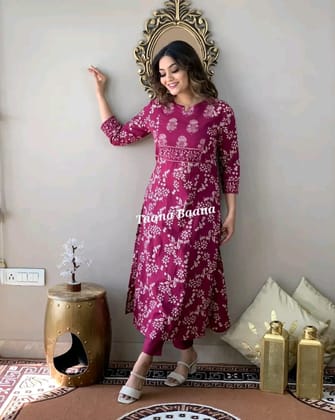 Samridhee Creation Printed Dark Pink Lace Suit Samridhee Creation Printed Dark Pink Lace Suit