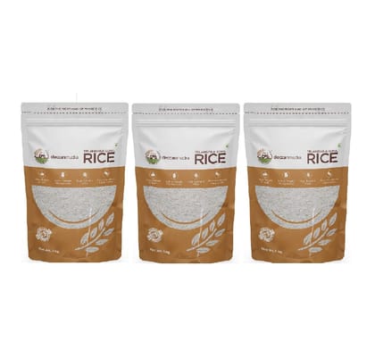 Deccan Mudra Low GI (Glycemic Index) | Diabetic White Rice | Telangana Sona Rice | Raw Rice | High Protein | Low Fat | High Fibre - 3 kg (Pack of 3 * 1 kg) Deccan Mudra Low GI (Glycemic Index) | Diabetic White Rice | Telangana Sona Rice | Raw Rice | High Protein | Low Fat | High Fibre - 3 kg (Pack of 3 * 1 kg)
