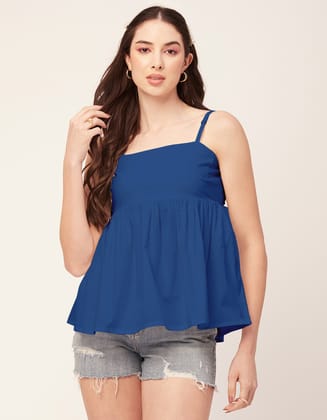 Moomaya Summer Tops For Women Adjustable Shoulder Strap Casual Solid Tank Top