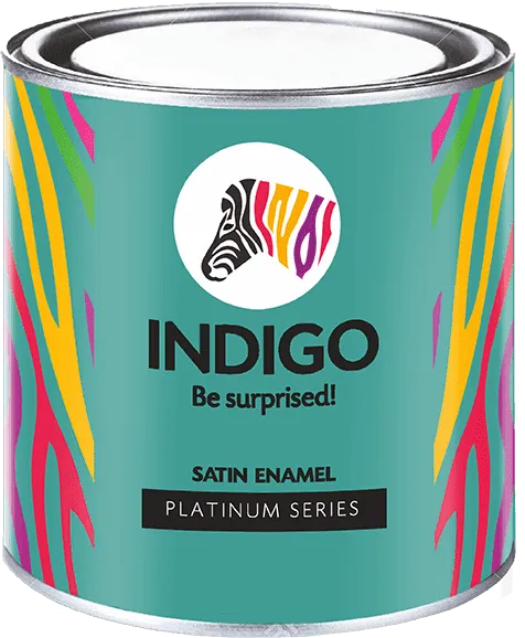 INDIGO  SATIN ENAMEL - WHITE - 1 LTR.