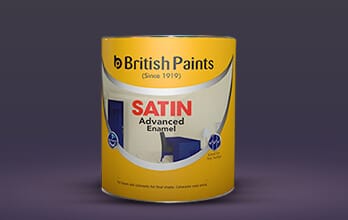 BRITISH SATIN MATT ENAMEL - BLACK- &nbsp;0.5 LTR.