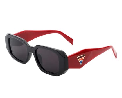 Eyenaks Retro Vintage Narrow Rectangular Abstract Unisex Sunglasses UV400 Protected (Black)-Pack of 1 Eyenaks Retro Vintage Narrow Rectangular Abstract Unisex Sunglasses UV400 Protected (Black)-Pack of 1