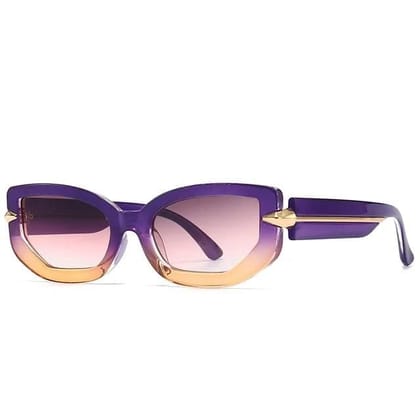 Eyenaks Full Rim Retro Designer Rectangular Sunglasses | UV 400 Protection | For Girls and Women | Pack Of 1 (Purple) Eyenaks Full Rim Retro Designer Rectangular Sunglasses | UV 400 Protection | For Girls and Women | Pack Of 1 (Purple)