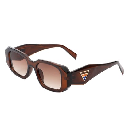 Eyenaks Retro Vintage Narrow Rectangular Abstract Unisex Sunglasses UV400 Protected -Pack of 1 (Brown) Eyenaks Retro Vintage Narrow Rectangular Abstract Unisex Sunglasses UV400 Protected -Pack of 1 (Brown)